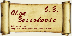 Olga Bosioković vizit kartica